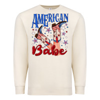 Sandshell American babe 4th july Premium Sweatshirt - texasbilliewilder