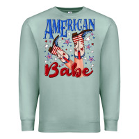 Seafoam American babe 4th july Premium Sweatshirt - texasbilliewilder