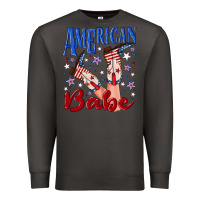 Smoke American babe 4th july Premium Sweatshirt - texasbilliewilder
