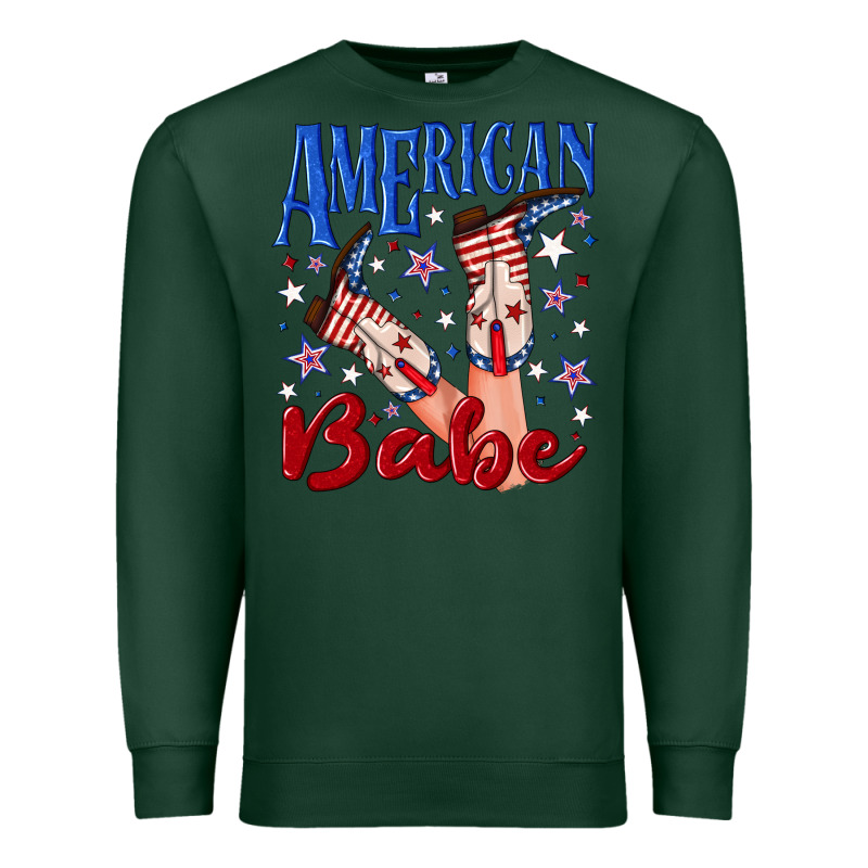 American Babe 4th July Premium Sweatshirt by texasbilliewilder | Teevron
