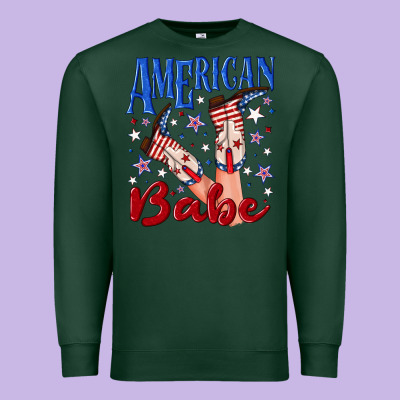 Premium Sweatshirt American babe 4th july