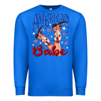 True Royal American babe 4th july Premium Sweatshirt - texasbilliewilder