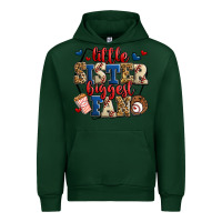 Forest Green little sister biggest fan baseball Urban Hoodie - Jasminsmagicworld