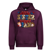 Mauve Wine little sister biggest fan baseball Urban Hoodie - Jasminsmagicworld