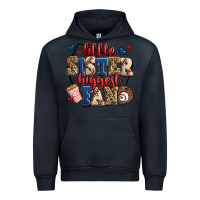 Navy little sister biggest fan baseball Urban Hoodie - Jasminsmagicworld