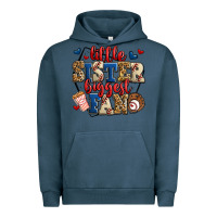 Pigment Midnight Navy little sister biggest fan baseball Urban Hoodie - Jasminsmagicworld