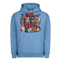 Pigment Pebble Blue little sister biggest fan baseball Urban Hoodie - Jasminsmagicworld