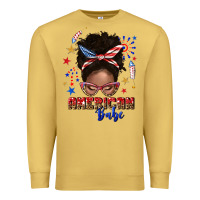 Antique Gold American babe afro messy bun Premium Sweatshirt - texasbilliewilder