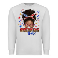 Dove Grey American babe afro messy bun Premium Sweatshirt - texasbilliewilder