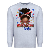 Heather Grey American babe afro messy bun Premium Sweatshirt - texasbilliewilder