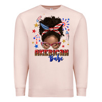 Pale Pink American babe afro messy bun Premium Sweatshirt - texasbilliewilder