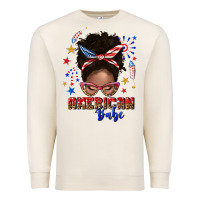 Sandshell American babe afro messy bun Premium Sweatshirt - texasbilliewilder