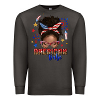 Smoke American babe afro messy bun Premium Sweatshirt - texasbilliewilder