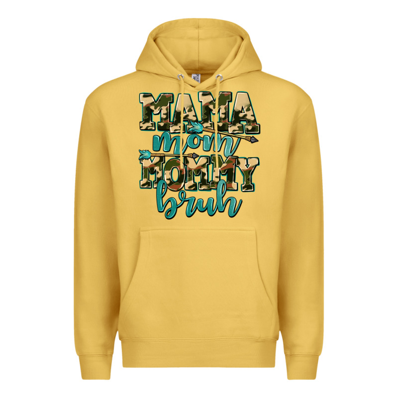 Mama Mom Mommy Bruh With Arrow Premium Hoodie by AdoDesignShop | Teevron