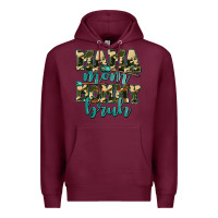 Burgundy mama mom mommy bruh with arrow Premium Hoodie - AdoDesignShop
