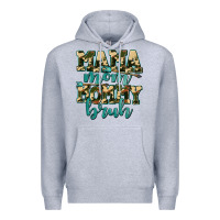 Heather Grey mama mom mommy bruh with arrow Premium Hoodie - AdoDesignShop