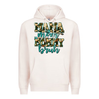 Pale Pink mama mom mommy bruh with arrow Premium Hoodie - AdoDesignShop