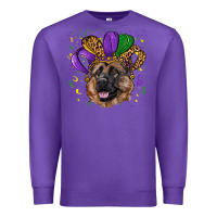 Purple mardi gras hat german shepherd Premium Sweatshirt - RanaPortraitStore