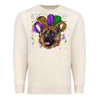 Sandshell mardi gras hat german shepherd Premium Sweatshirt - RanaPortraitStore