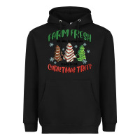 Black farm fresh christmas trees Heavyweight Hoodie - MaliasSmallBusiness