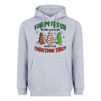Heather Grey farm fresh christmas trees Heavyweight Hoodie - MaliasSmallBusiness