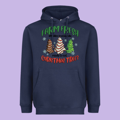 Heavyweight Hoodie farm fresh christmas trees