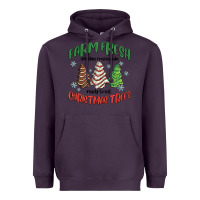 Plum farm fresh christmas trees Heavyweight Hoodie - MaliasSmallBusiness