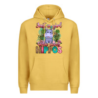 Antique Gold just a girl who loves hippos Premium Hoodie - Artiststas
