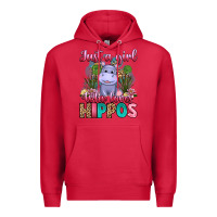 Cardinal just a girl who loves hippos Premium Hoodie - Artiststas
