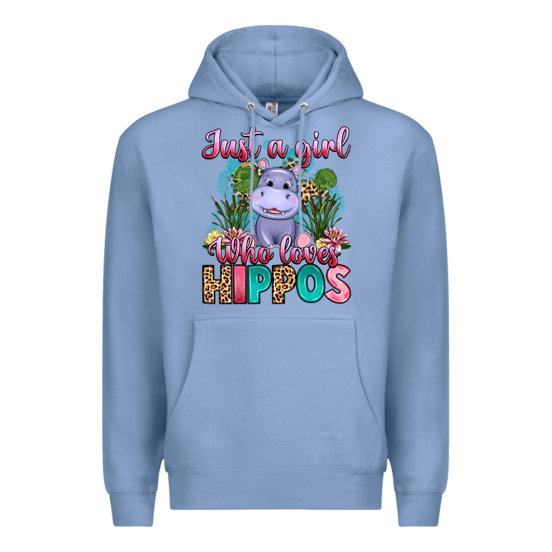 Just A Girl Who Loves Hippos Premium Hoodie by Artiststas | Teevron