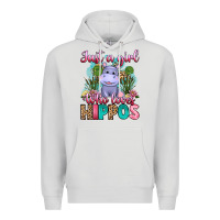 Dove Grey just a girl who loves hippos Premium Hoodie - Artiststas