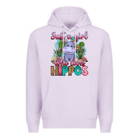 Lilac just a girl who loves hippos Premium Hoodie - Artiststas