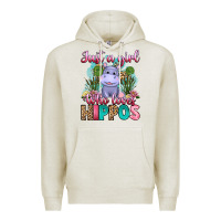 Oatmeal Heather just a girl who loves hippos Premium Hoodie - Artiststas