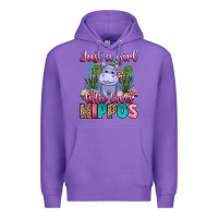 Purple just a girl who loves hippos Premium Hoodie - Artiststas