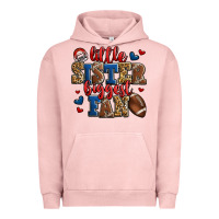 Pigment Salmon little sister biggest fan american football Urban Hoodie - Jasminsmagicworld