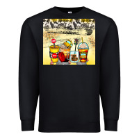 Black bus driver coffee cups Premium Sweatshirt - Zillion Design Studio