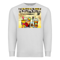 Dove Grey bus driver coffee cups Premium Sweatshirt - Zillion Design Studio
