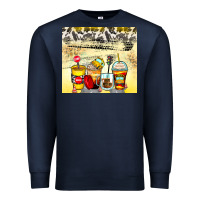 Navy bus driver coffee cups Premium Sweatshirt - Zillion Design Studio