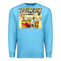 Ocean Blue bus driver coffee cups Premium Sweatshirt - Zillion Design Studio