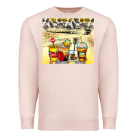 Pale Pink bus driver coffee cups Premium Sweatshirt - Zillion Design Studio