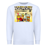 White bus driver coffee cups Premium Sweatshirt - Zillion Design Studio