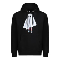 Black cute ghost Premium Hoodie - BundleAndBundleShop