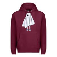 Burgundy cute ghost Premium Hoodie - BundleAndBundleShop