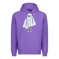 Purple cute ghost Premium Hoodie - BundleAndBundleShop