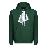 Sports Green cute ghost Premium Hoodie - BundleAndBundleShop