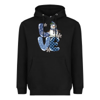 Black love snowman Heavyweight Hoodie - MaliasSmallBusiness