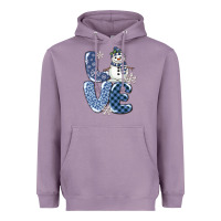 Lavender love snowman Heavyweight Hoodie - MaliasSmallBusiness