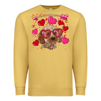 Antique Gold valentine's day cockapoo Premium Sweatshirt - RanaPortraitStore