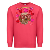 Cardinal valentine's day cockapoo Premium Sweatshirt - RanaPortraitStore