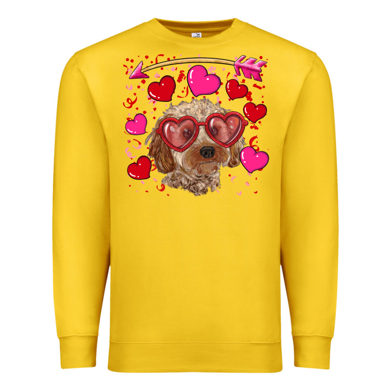 Valentine's Day Cockapoo Premium Sweatshirt by RanaPortraitStore | Teevron